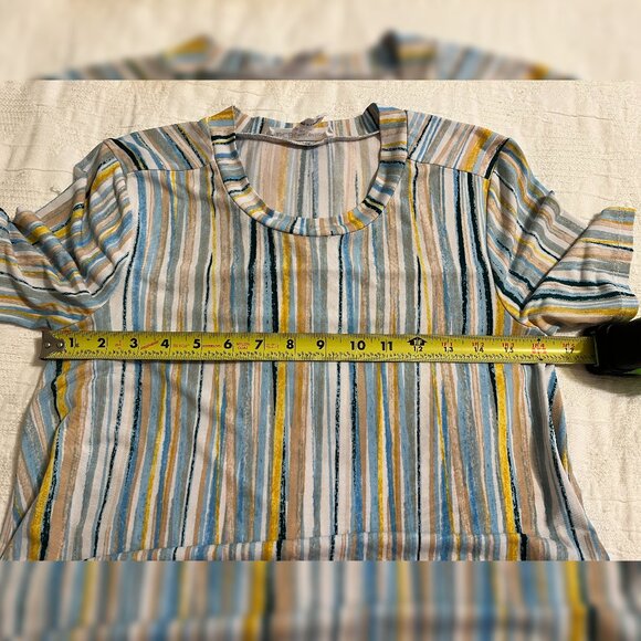 BCBGeneration T-Shirt Dress in Multicolor Stripe - Picture 4 of 4